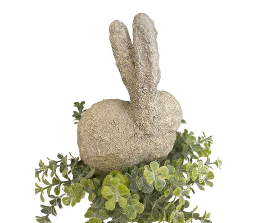 Spring Easter Ceramic Bunny Rabbit Figurine Home Decor Tier Tray