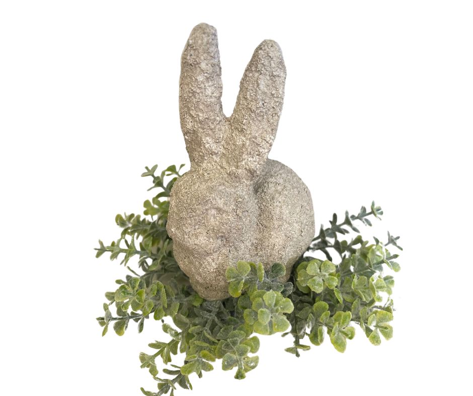 Spring Easter Ceramic Bunny Rabbit Figurine Home Decor Tier Tray