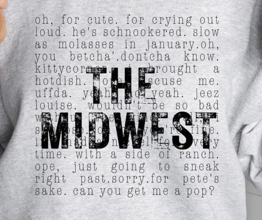 The Midwest Graphic Crewneck Sweatshirt Gildan Brand