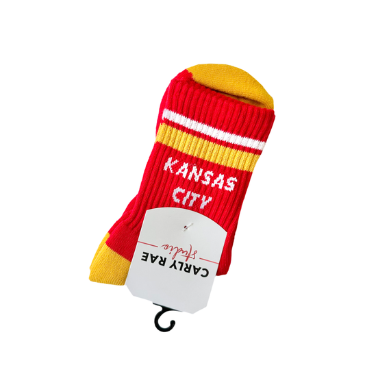 Unisex Kansas City Chiefs NFL Football Crew Socks  Red & Gold