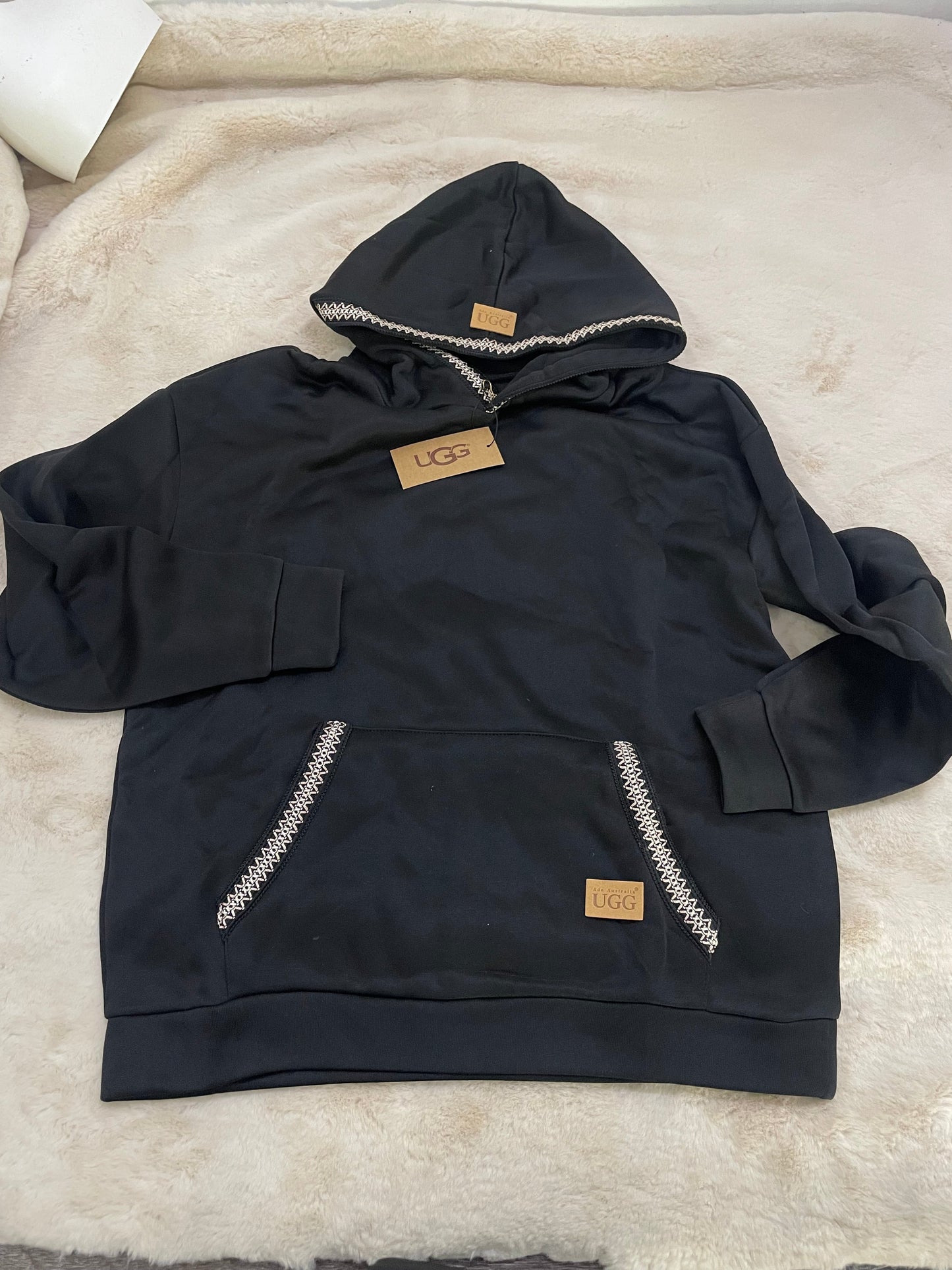 Women's U** Fleece Hoodie Sweatshirt Front Pocket