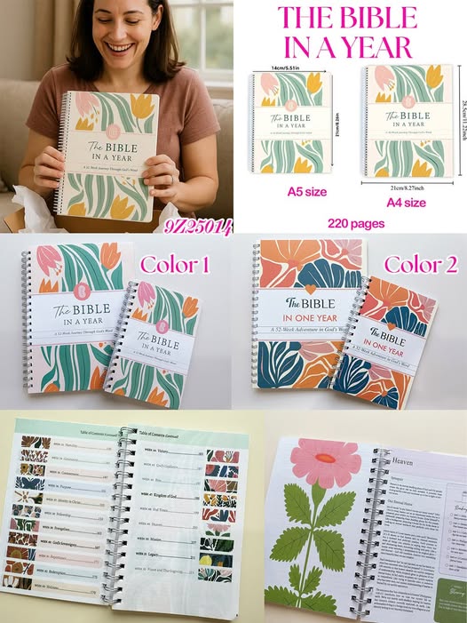 Viral Christian Faith Religion The Bible In A Year Spiral Book