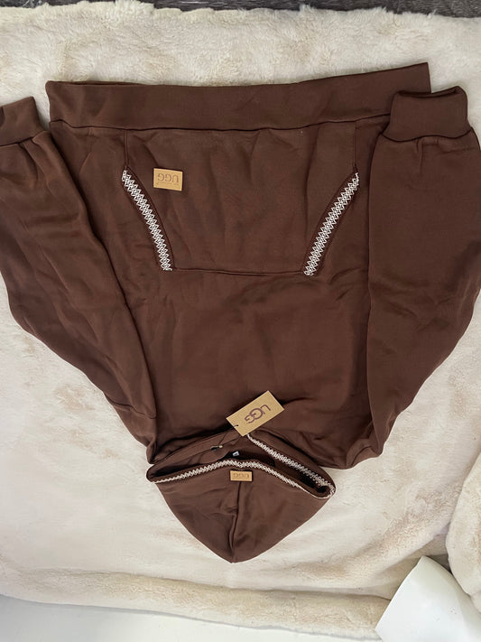 Women's U** Fleece Hoodie Sweatshirt Front Pocket