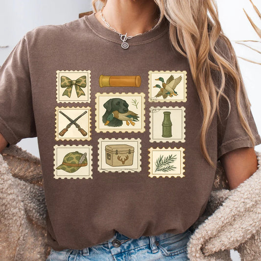 Unisex Duck Stamps Graphic Comfort Colors Tee Duck Hunting Waterflow