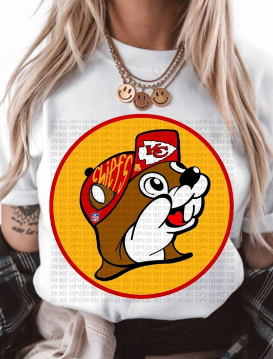 Buc-ees Kansas City KC Chiefs Football Graphic Crewneck Tee Unisex Fit