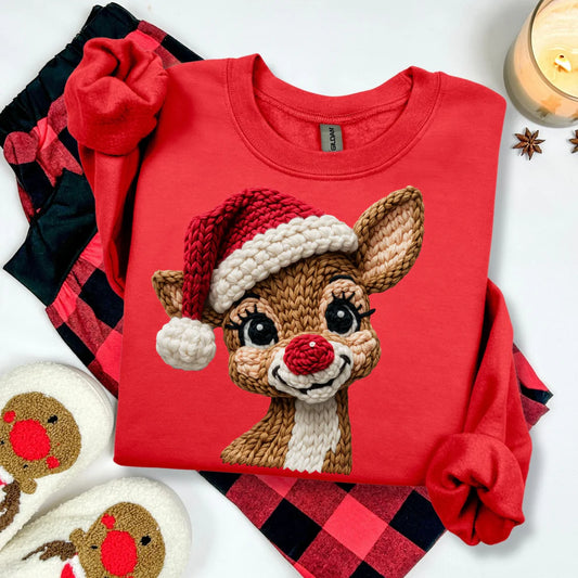 Viral Holiday Christmas Rudolph the Red Nosed Reindeer Crewneck Sweatshirt