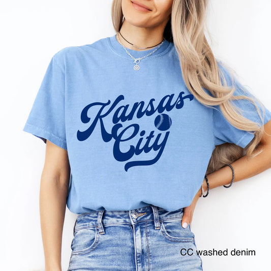 Unisex Kansas City Royals Baseball MLB Comfort Colors Graphic Tee T-Shirt