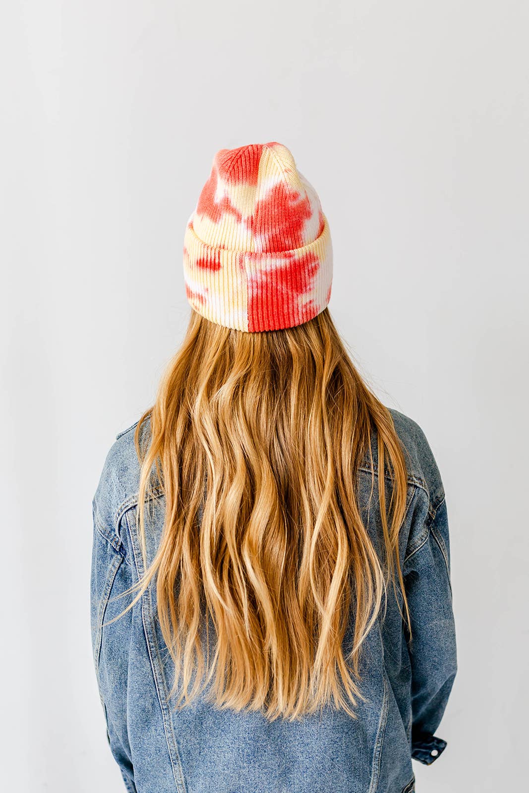 Kansas City Chiefs Football KC Watercolor Beanie Hat- Red & Yellow