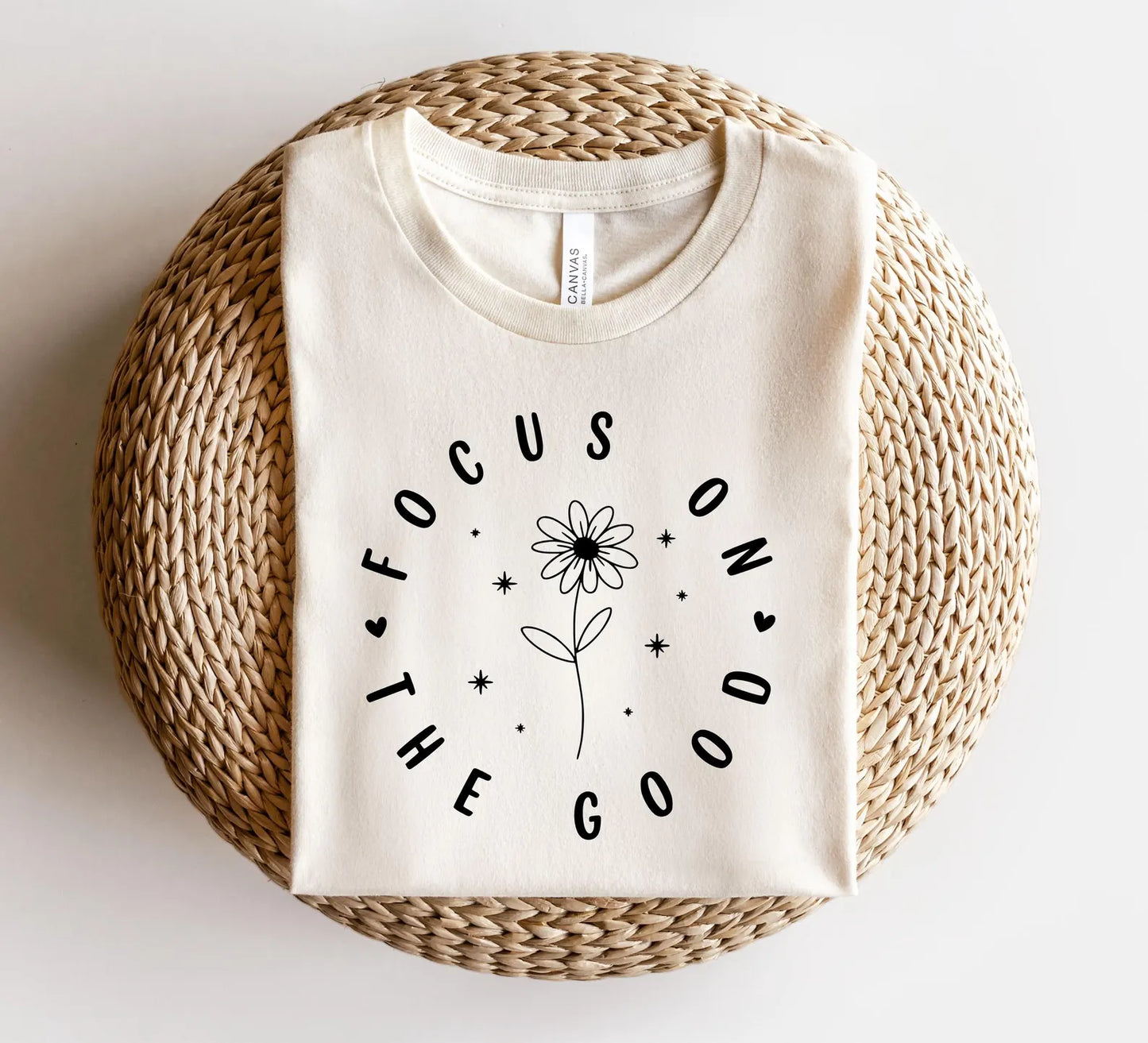 Women's Positive Quotes Motivational Focus On The Good Graphic T-Shirt