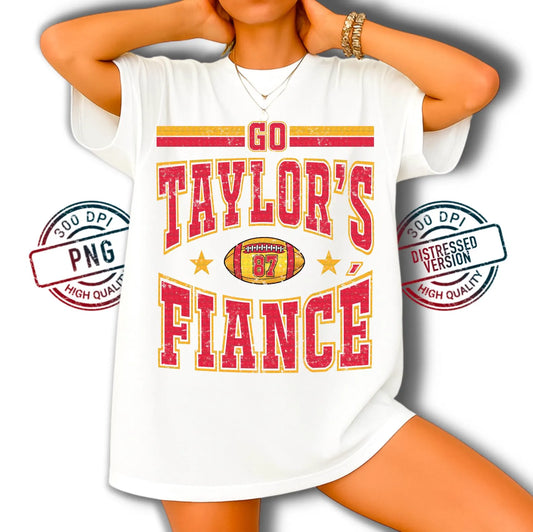 Go Taylors Fiance 87 Kansas City Chiefs Football Comfort Colors T-Shirt