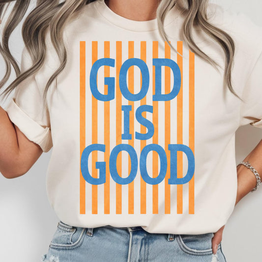 Women's God Is Good Graphic T-Shirt Christian Tee