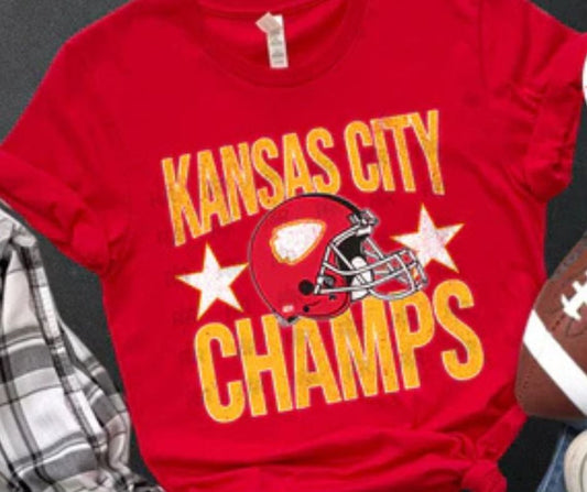 Kansas City Champs KC Chiefs Football Graphic T-Shirt
