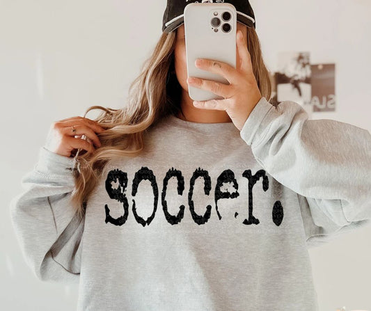 Women's Sports Soccer Graphic Crewneck Sweatshirt
